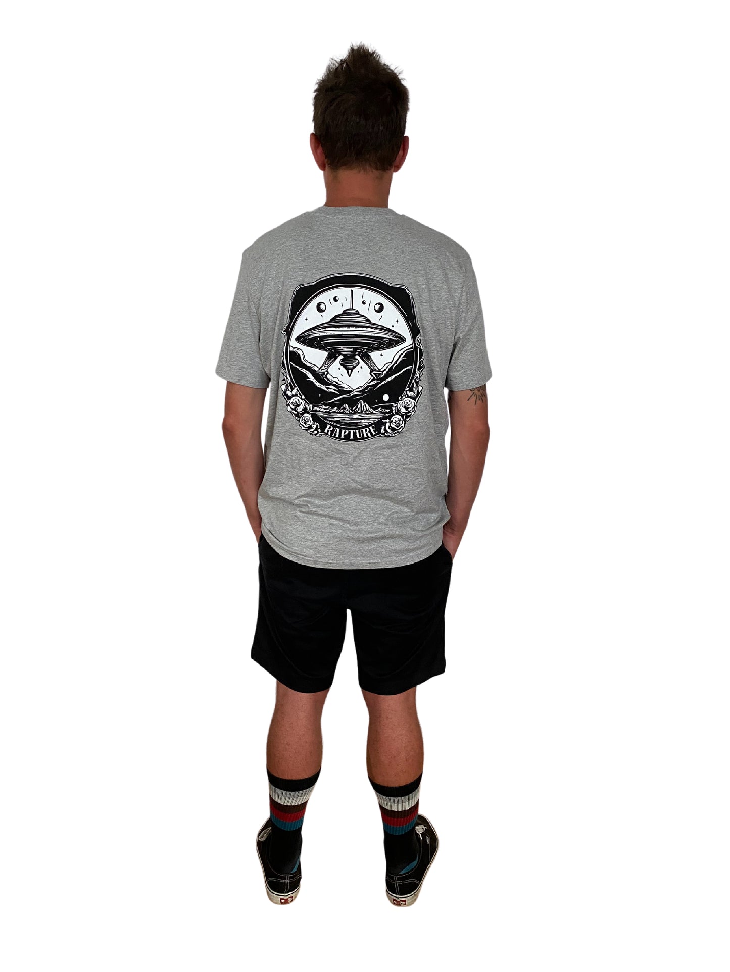 Rapture Space Tee Heather Grey Unisexe