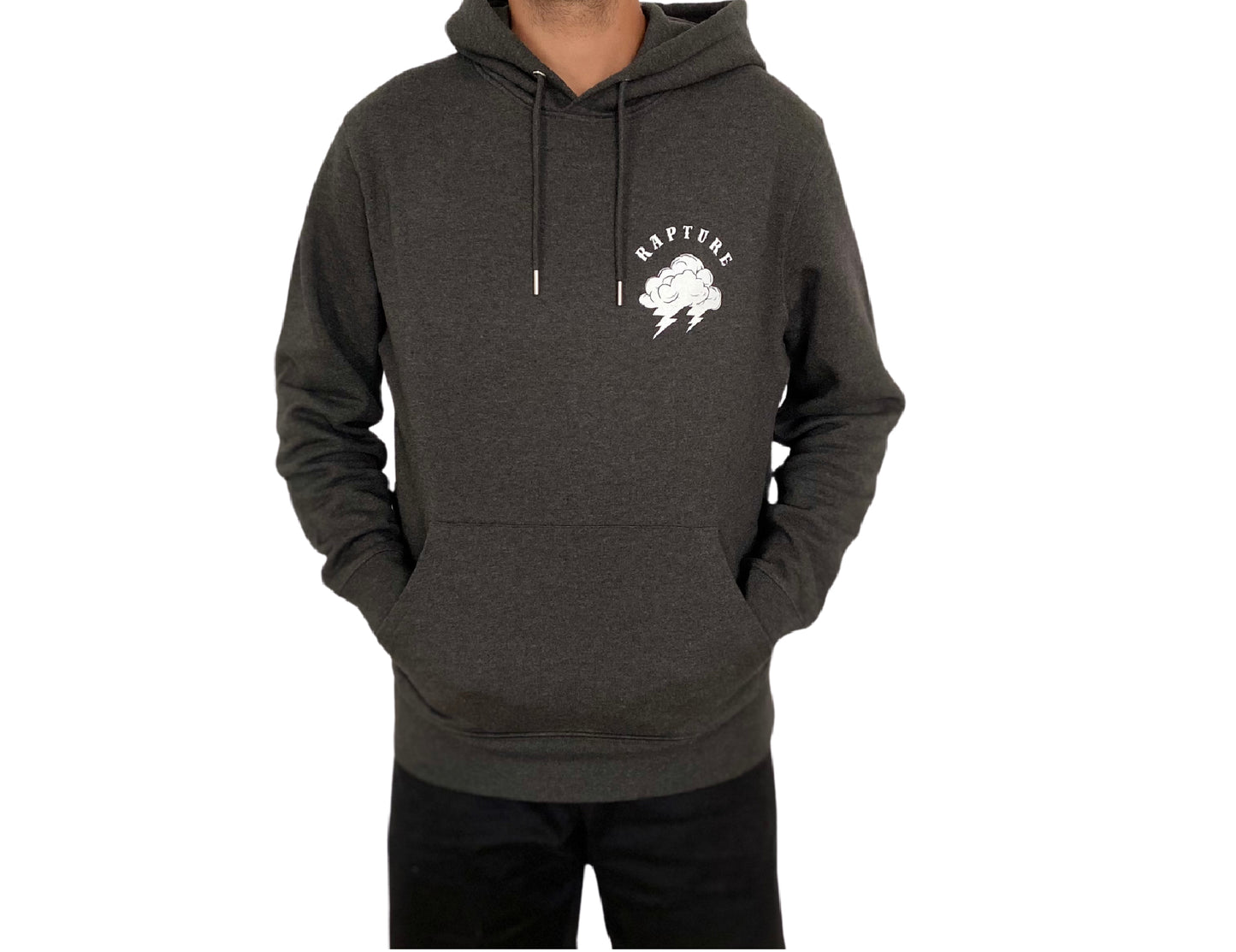 Rapture Space Hoodie Dark Heather Gray Unisex 