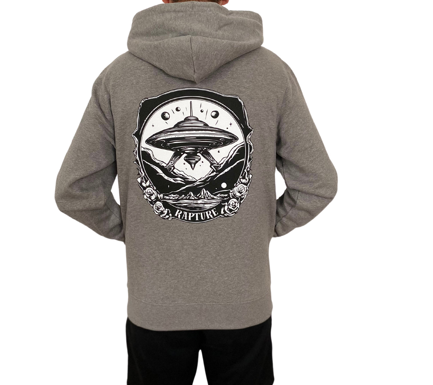 Rapture Space Hoodie Mid Heather Gray Unisex 