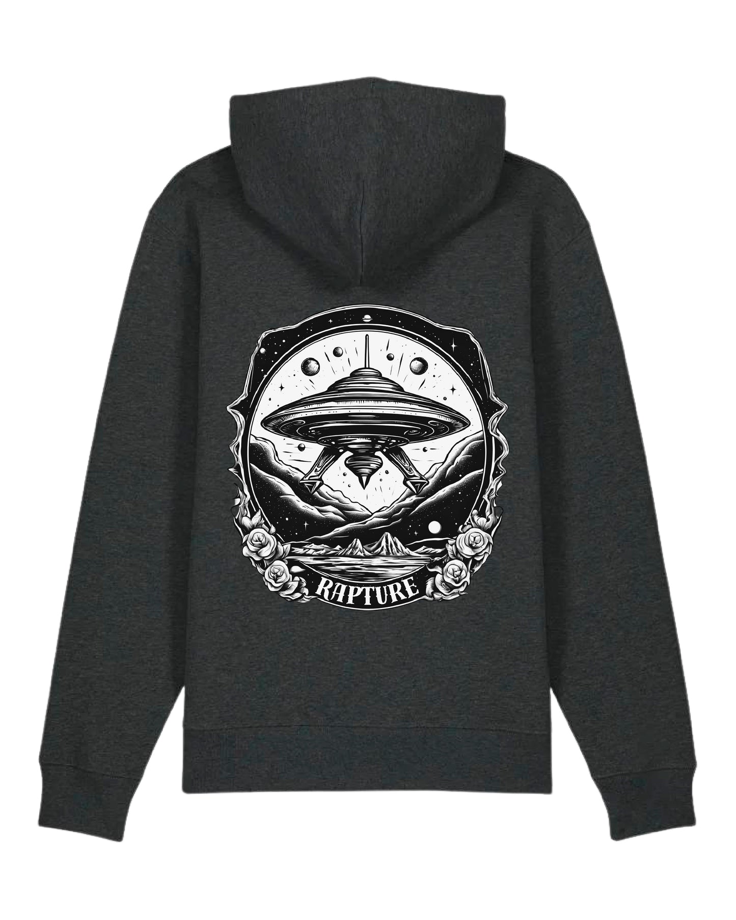 Rapture Space Hoodie Dark Heather Gray Unisex 